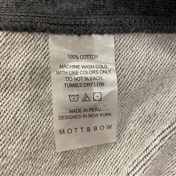 Men’s Mott & Bow French Terry Sweatshirt Hooper Charcoal Heather Size Medium - Picture 8 of 8